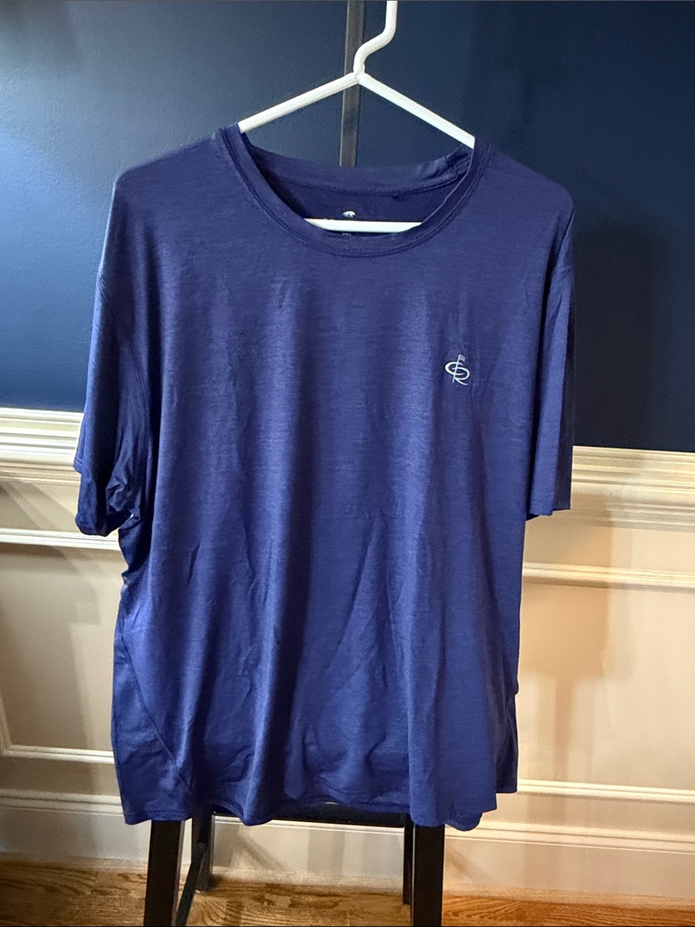 Greyson Navy Short-Sleeve Crewneck Performance Tee with Champions Retreat Logo